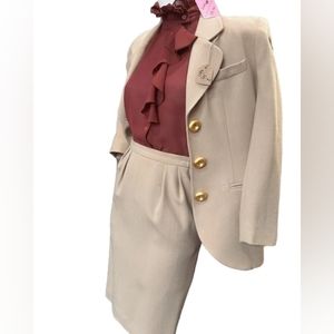 Vintage Suit Blazer Jacket and Skirt